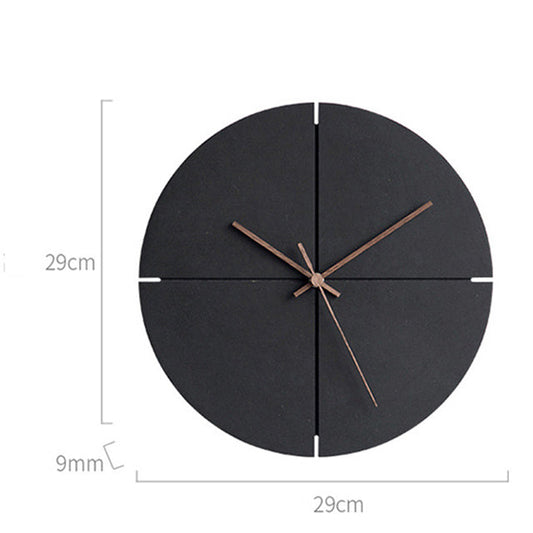 Nordic Minimalist Wooden Wall Clock with Quiet Mechanism