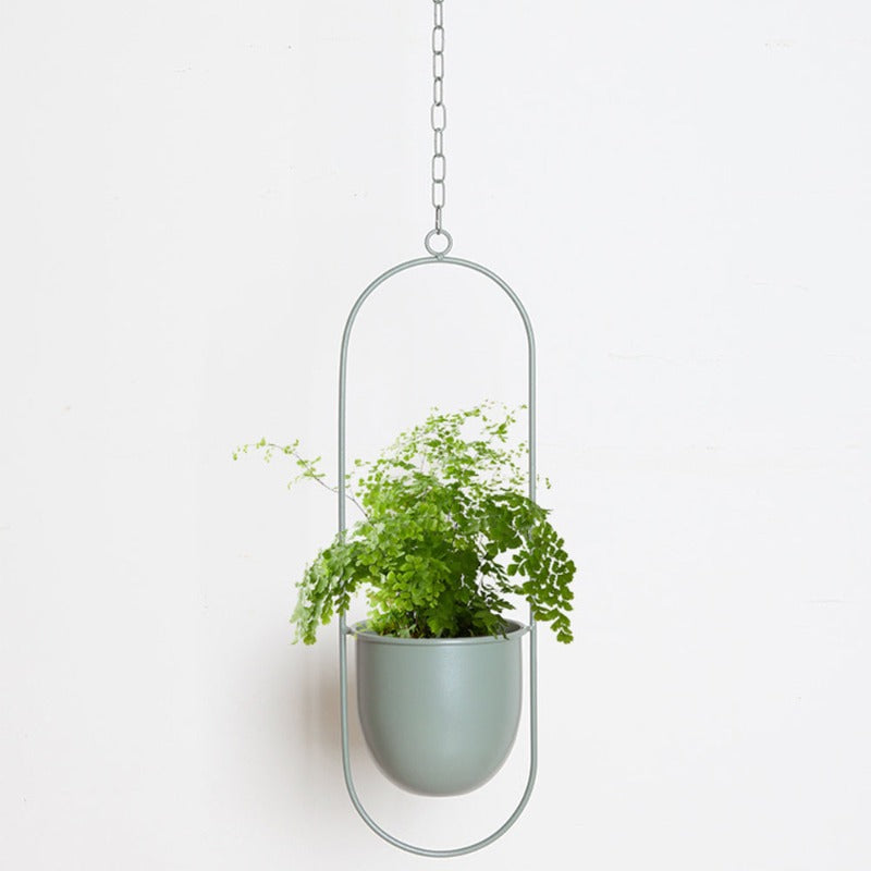 Hanging Metal Plant Pot Holder in Gardudu Colors
