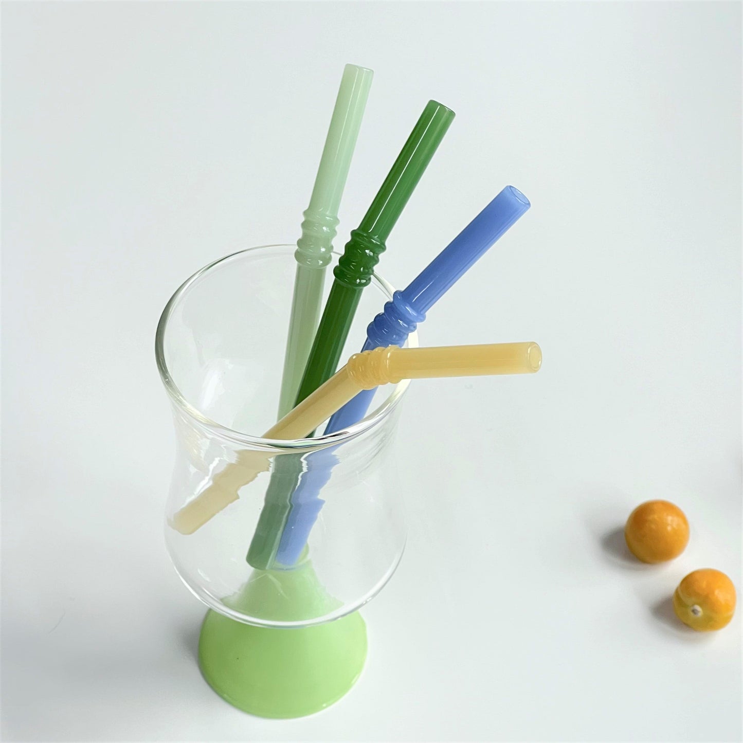 Reusable Borosilicate Glass Straws Set of 4