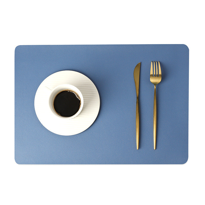 Waterproof PU Leather Rectangular Placemats - Modern Dining Table Mats