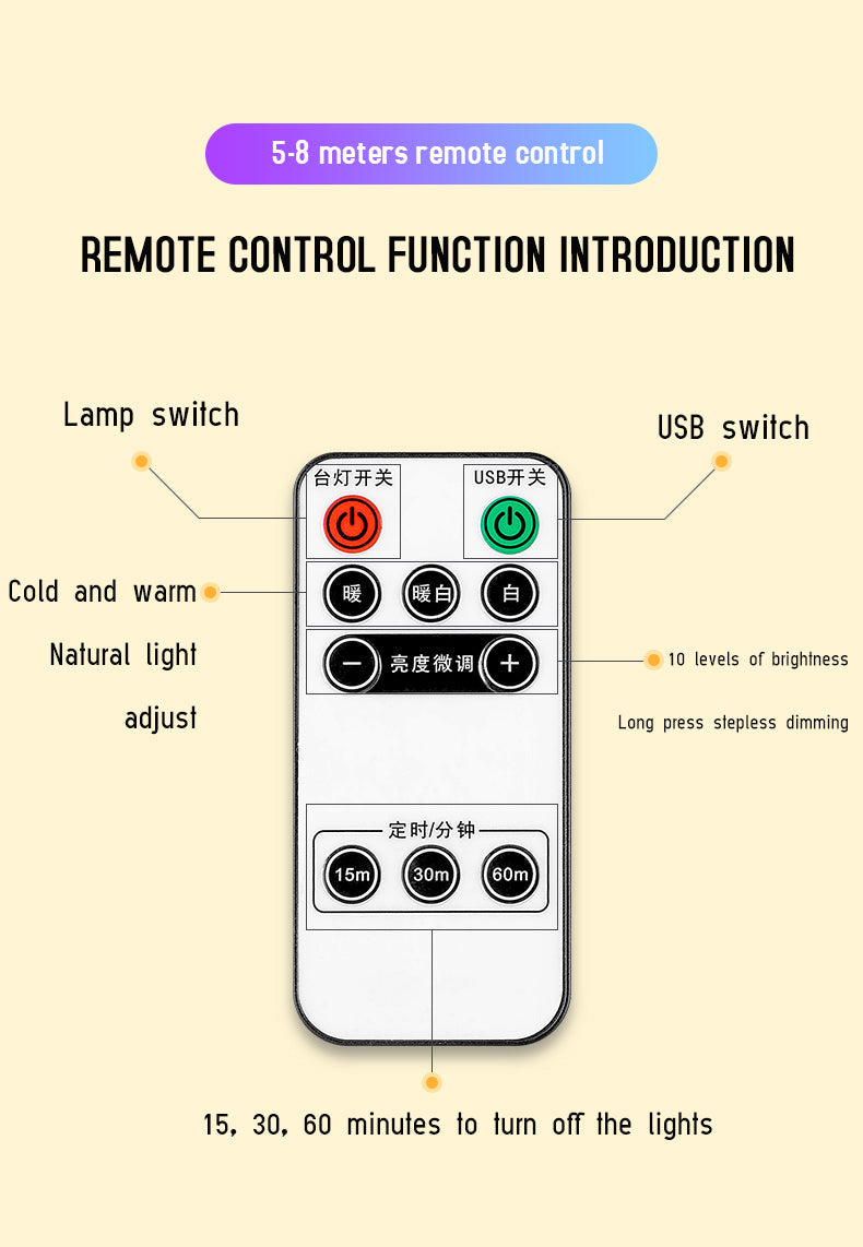 Remote Control LED Luminous Night Light