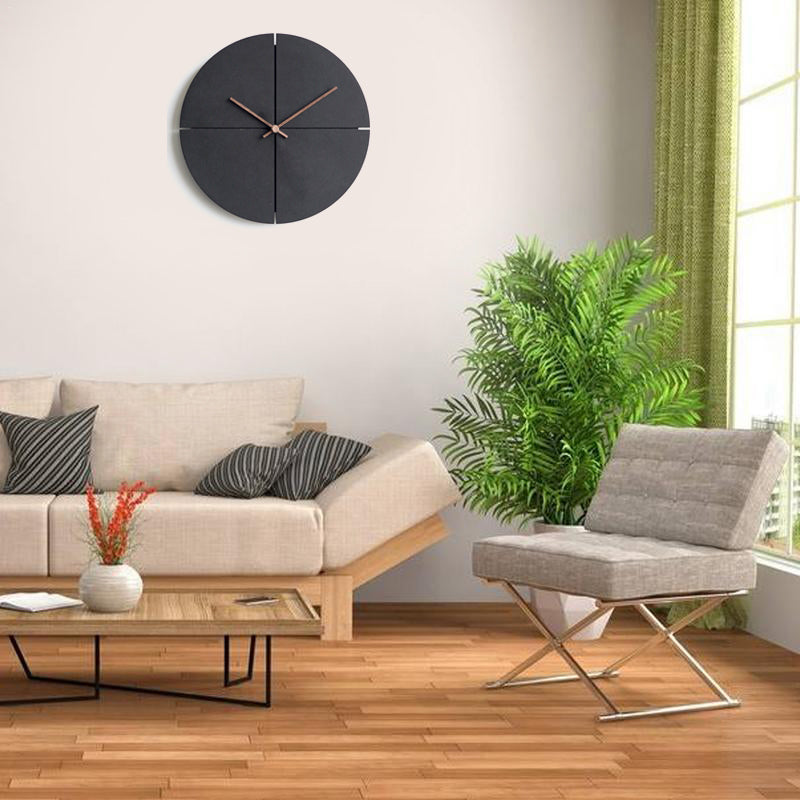 Nordic Minimalist Wooden Wall Clock with Quiet Mechanism