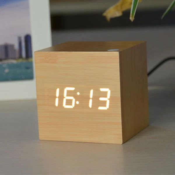 Minimalist Wood Digital Table Clock