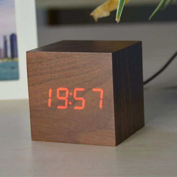Minimalist Wood Digital Table Clock