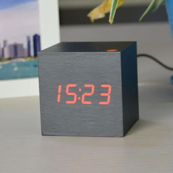Minimalist Wood Digital Table Clock