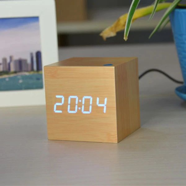 Minimalist Wood Digital Table Clock