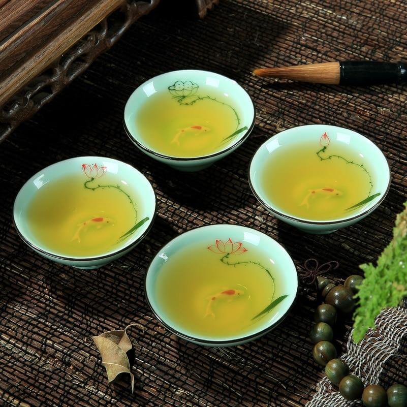 Celadon Porcelain Tea Cup for Black and Floral Teas