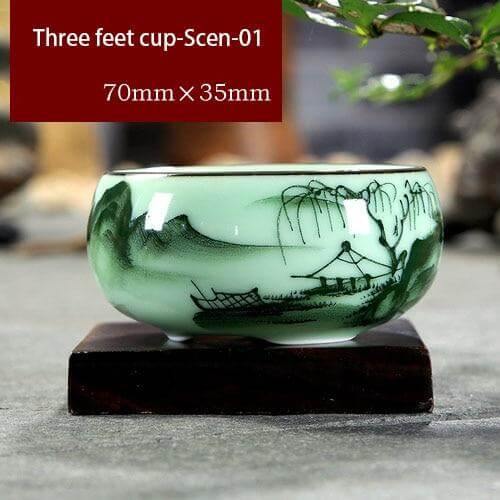 Celadon Porcelain Tea Cup for Black and Floral Teas