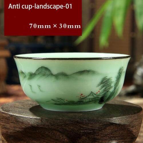 Celadon Porcelain Tea Cup for Black and Floral Teas