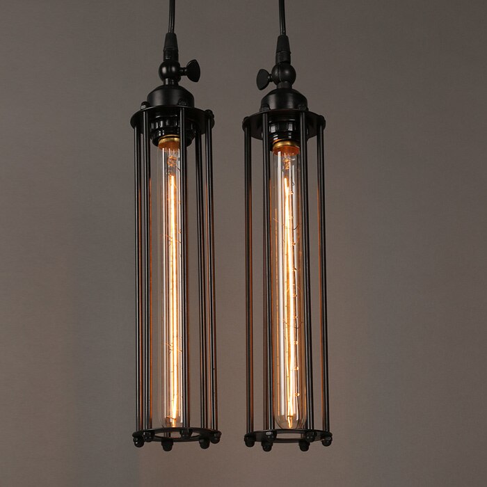 Vintage Iron Cage Pendant Light