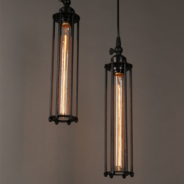 Vintage Iron Cage Pendant Light