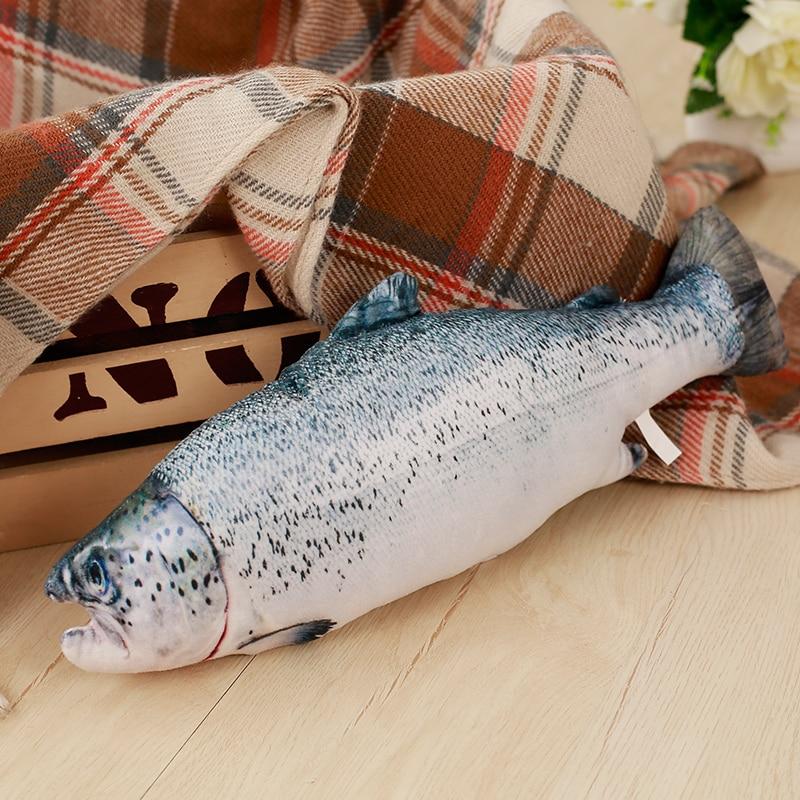 Soft Salmon Plush Pillow Toy for Kids and Adults