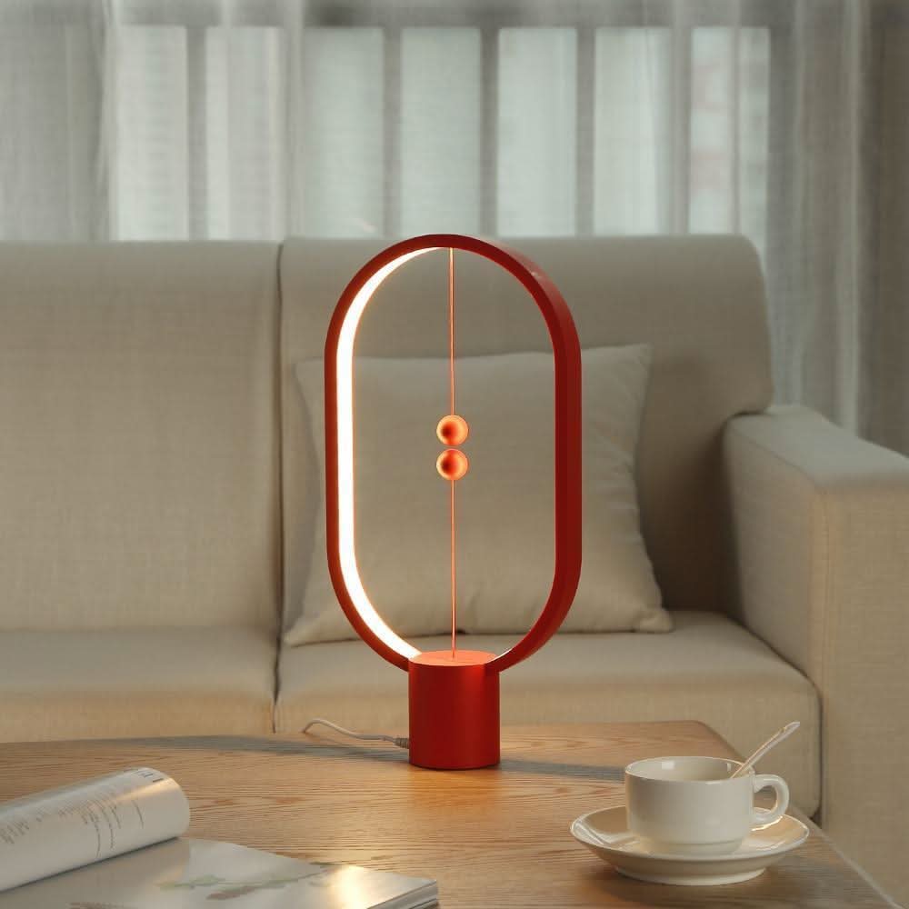 Wood LED Table Lamp with Magnetic Switch and USB Power