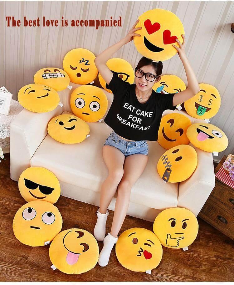 Emoji Mood Expression Pillow Set