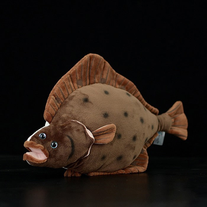 Flounder Plush Stuffed Toy - 16 Inch Soft Flat Fish