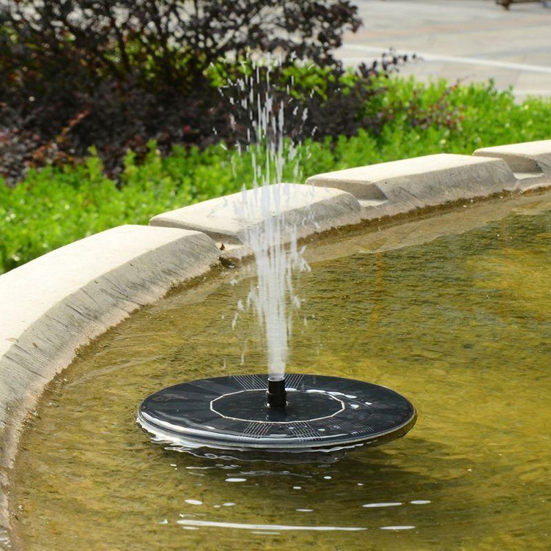 Solar-Powered Floating Fountain with 8 Fountain Heads