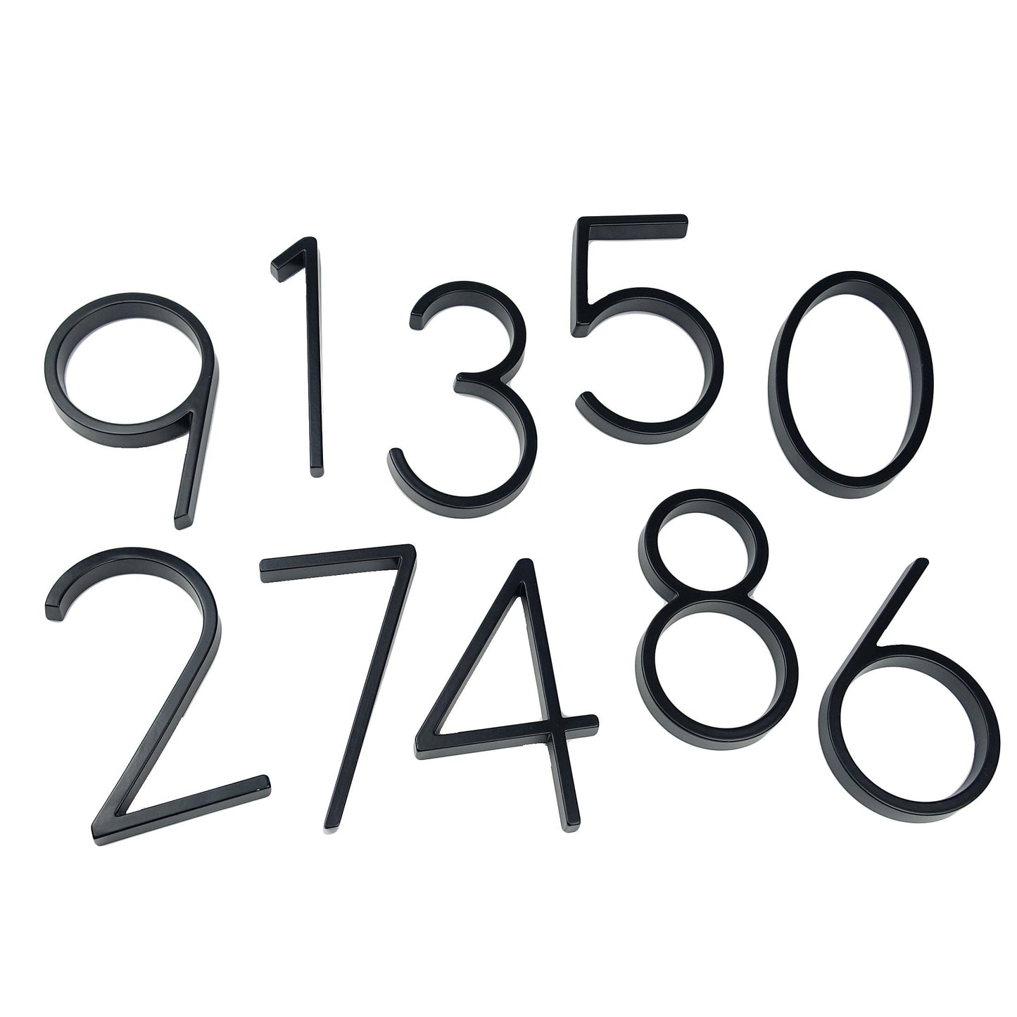 Modern Black Stainless Steel House Numbers