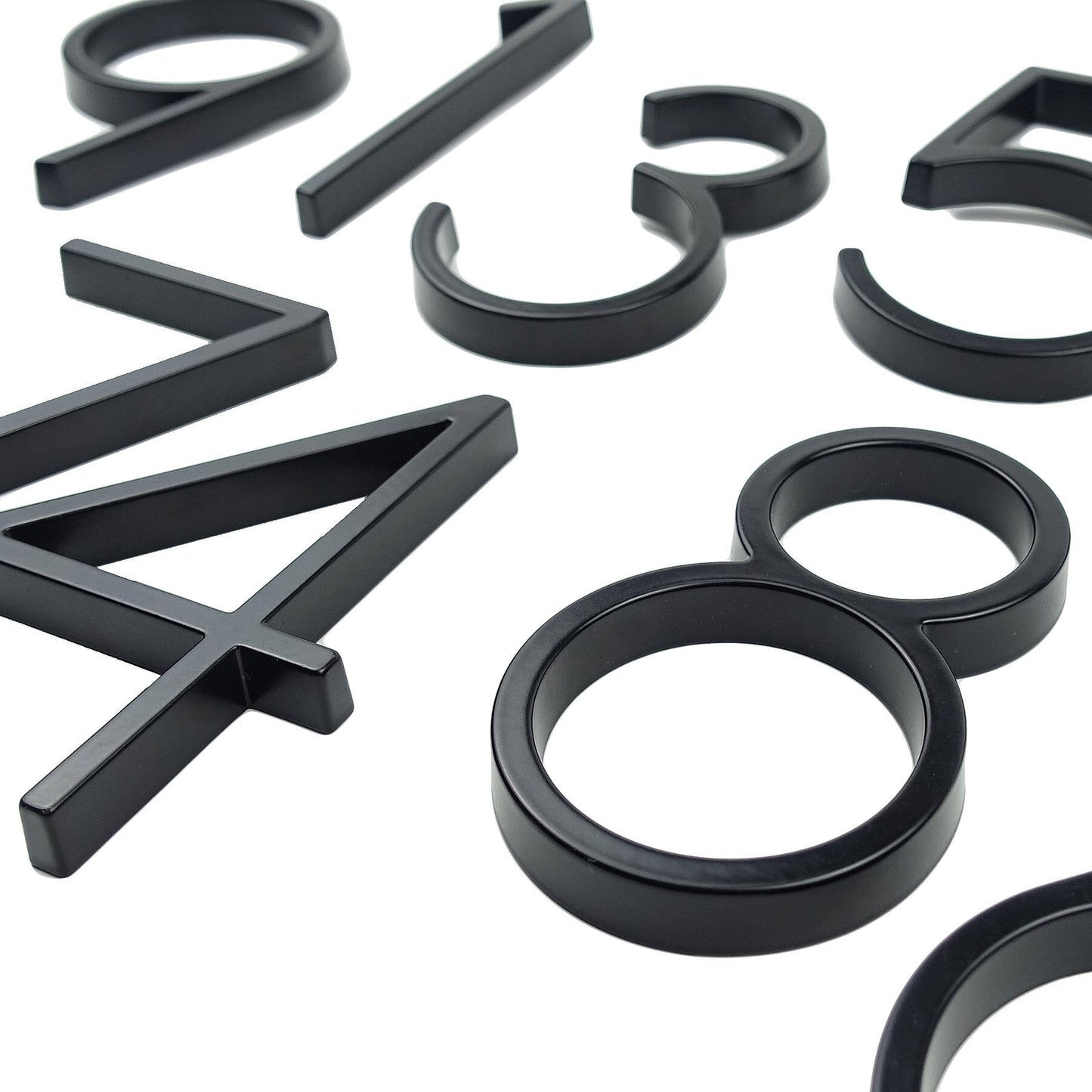 Modern Black Stainless Steel House Numbers