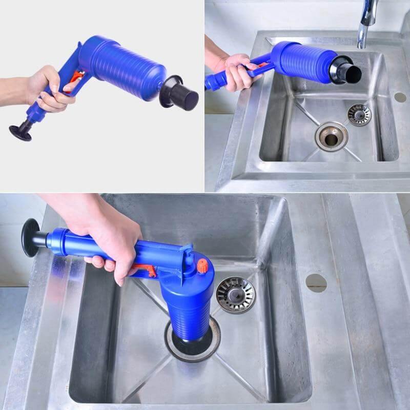 High Pressure Air Drain Cleaner with Multiple Suction Heads