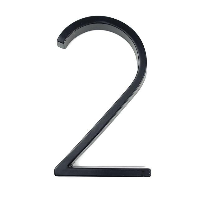 Modern Black Stainless Steel House Numbers