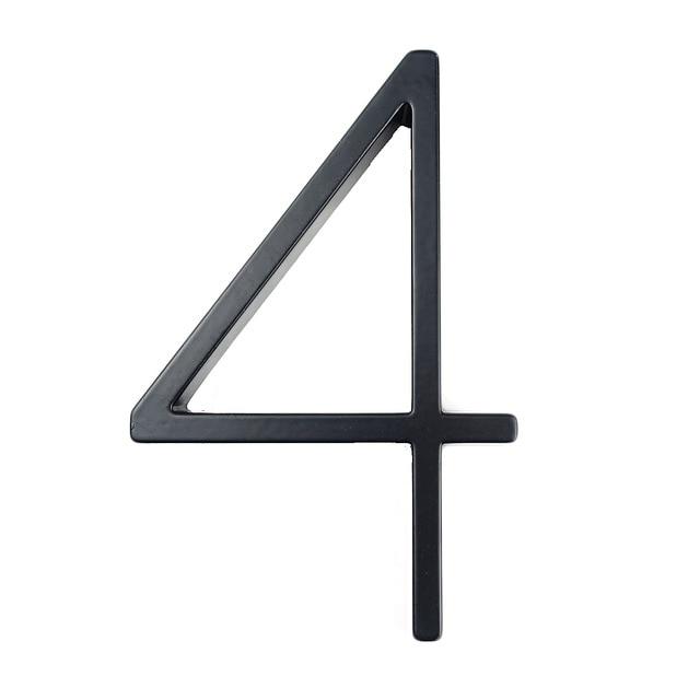 Modern Black Stainless Steel House Numbers