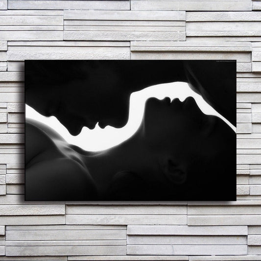 Abstract Man and Woman Canvas Wall Art Print