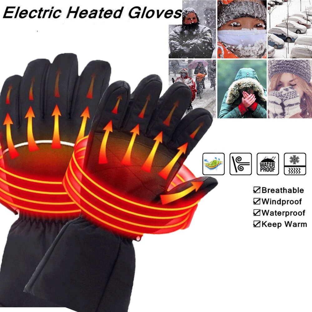 Rechargeable Heated Gloves for Winter Outdoor Activities