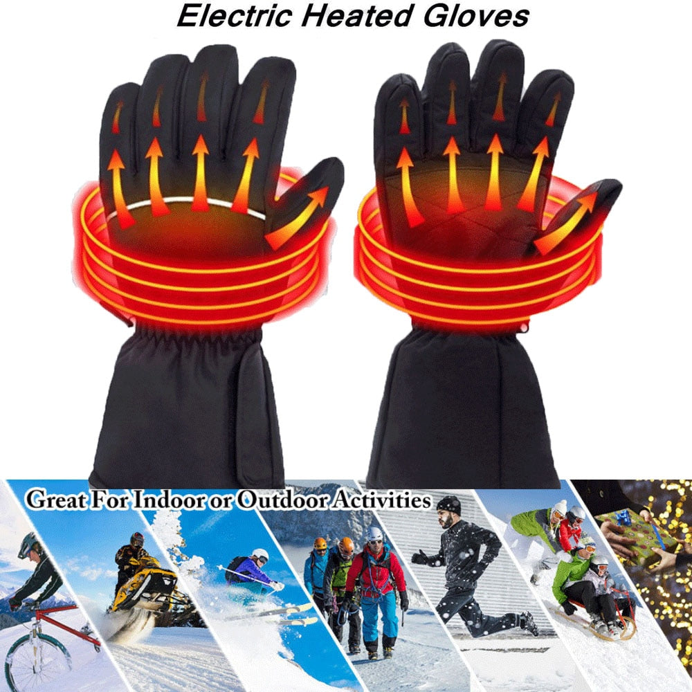 Rechargeable Heated Gloves for Winter Outdoor Activities
