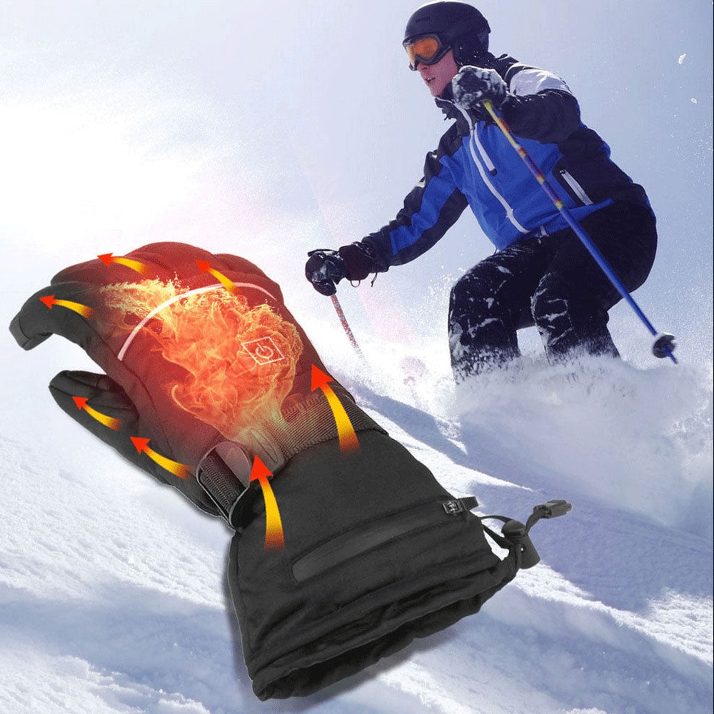 Rechargeable Heated Gloves for Winter Outdoor Activities