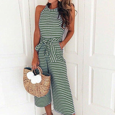 VIVA - Striped Jumpsuit