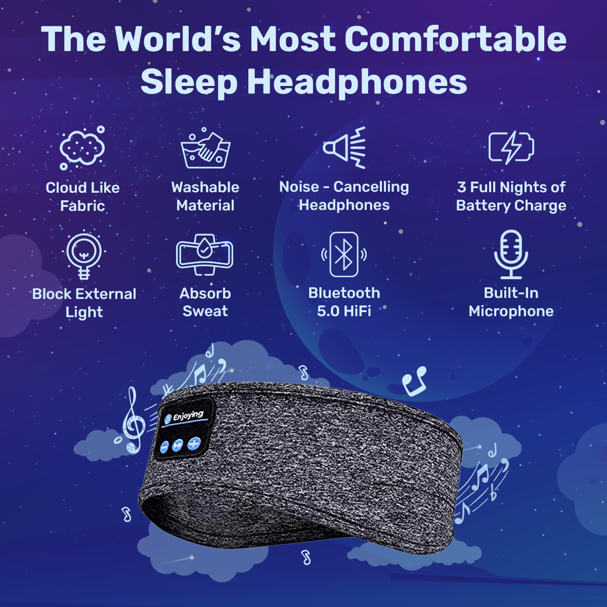 Sleep Headphones for Comfortable Rest and Stress Relief