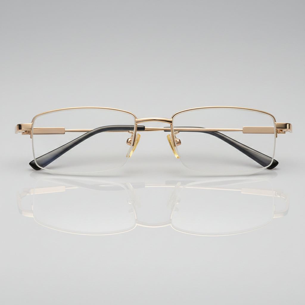 Titanium Progressive Reading Glasses with Dual-Use Far and Near Lenses