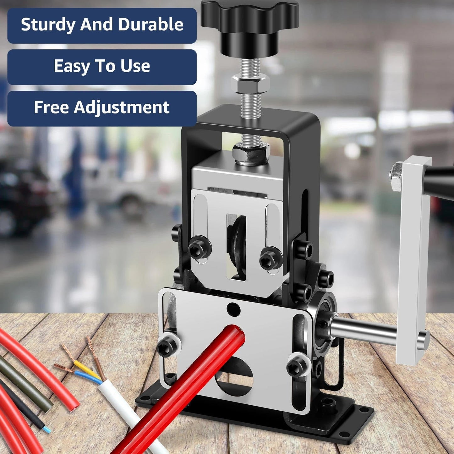 Manual Cable Stripper with Adjustable Depth and Drill Compatibility
