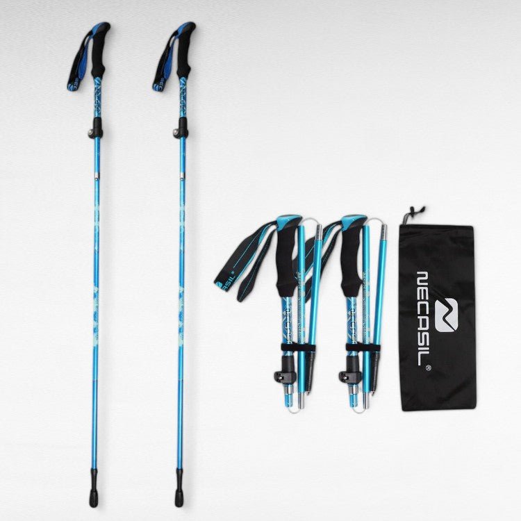 Adjustable Ergonomic Aluminum Trekking Poles - Lightweight & Compact