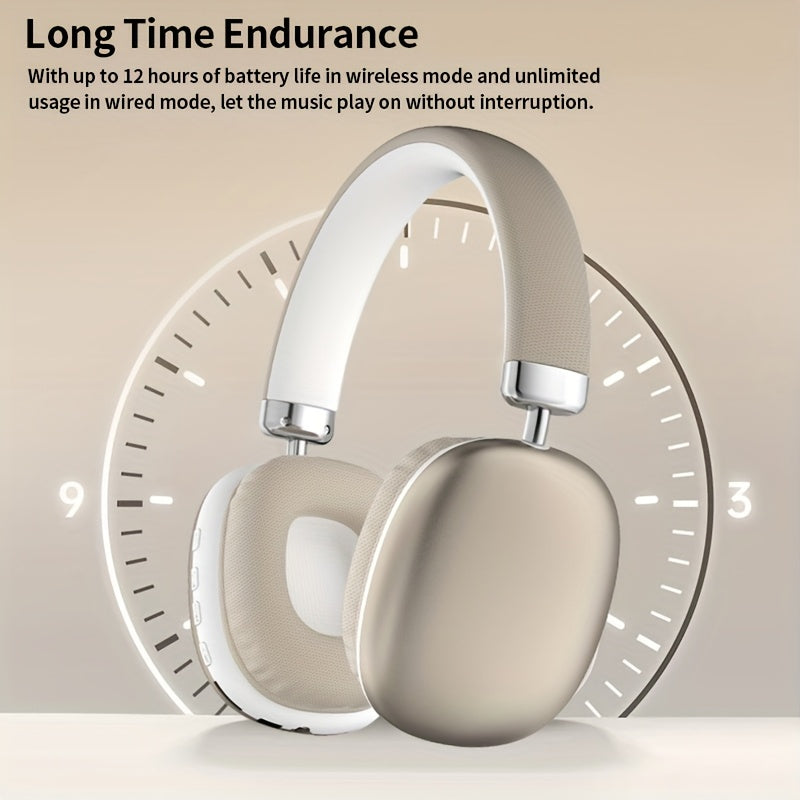 Wireless Over-Ear Headphones with Sound Isolation and Comfort Cushions