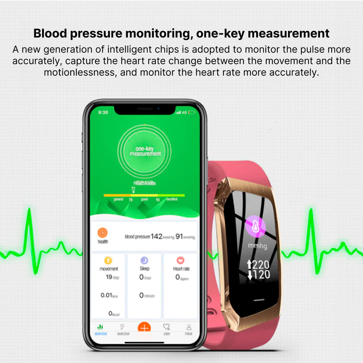 Smartwatch with Heart Rate, Blood Pressure, and Sleep Tracking