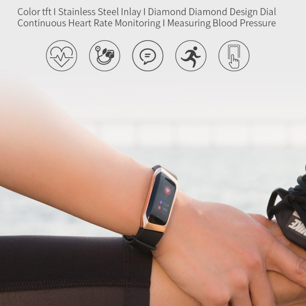 Smartwatch with Heart Rate, Blood Pressure, and Sleep Tracking