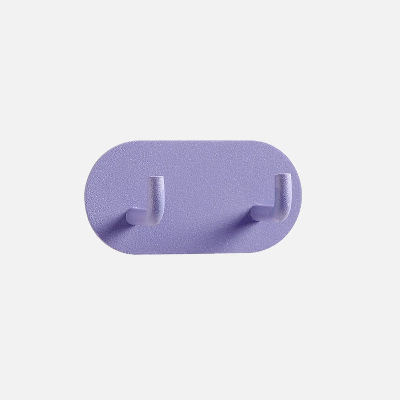 Drill-Free Pastel Wrought Iron Hooks
