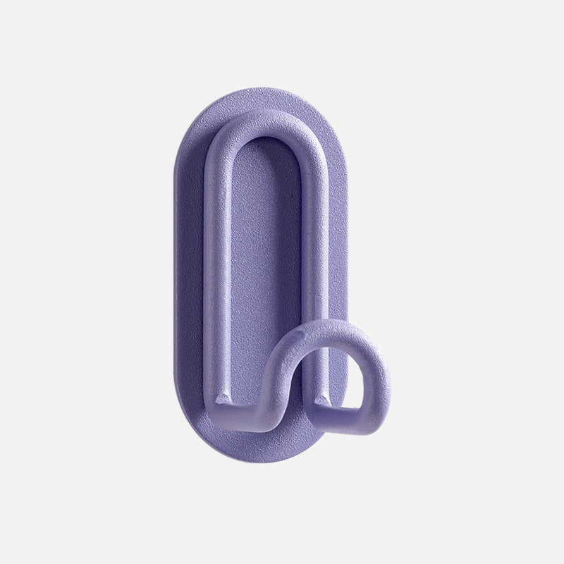 Pastel Wrought Iron Wall Hook with 3M Tape