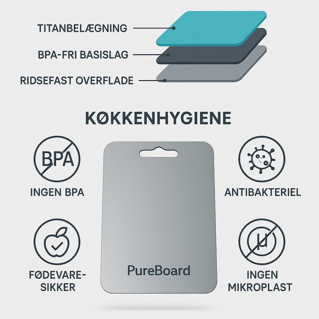 BPA-Free Titanium Cutting Board with Antibacterial Properties