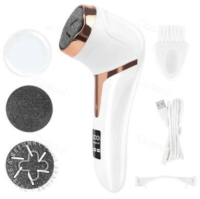 Electric Foot File for Silky Soft Feet - Waterproof Rechargeable Care