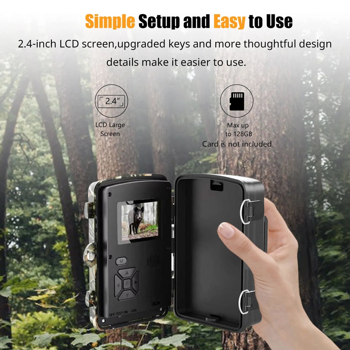 Outdoor Motion Monitoring Camera with Night Vision and Fast Trigger