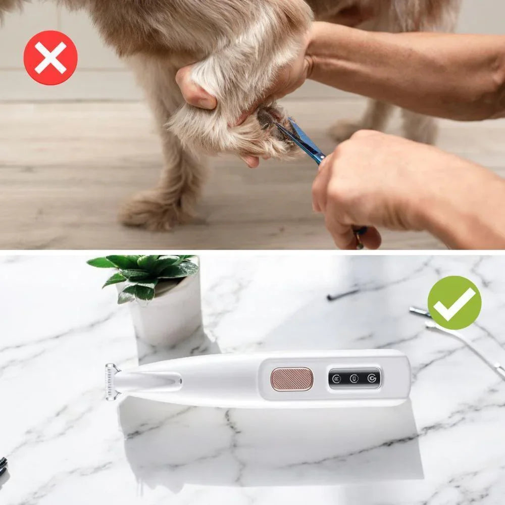 Quiet Electric Dog Clipper with LED Light and Waterproof Design