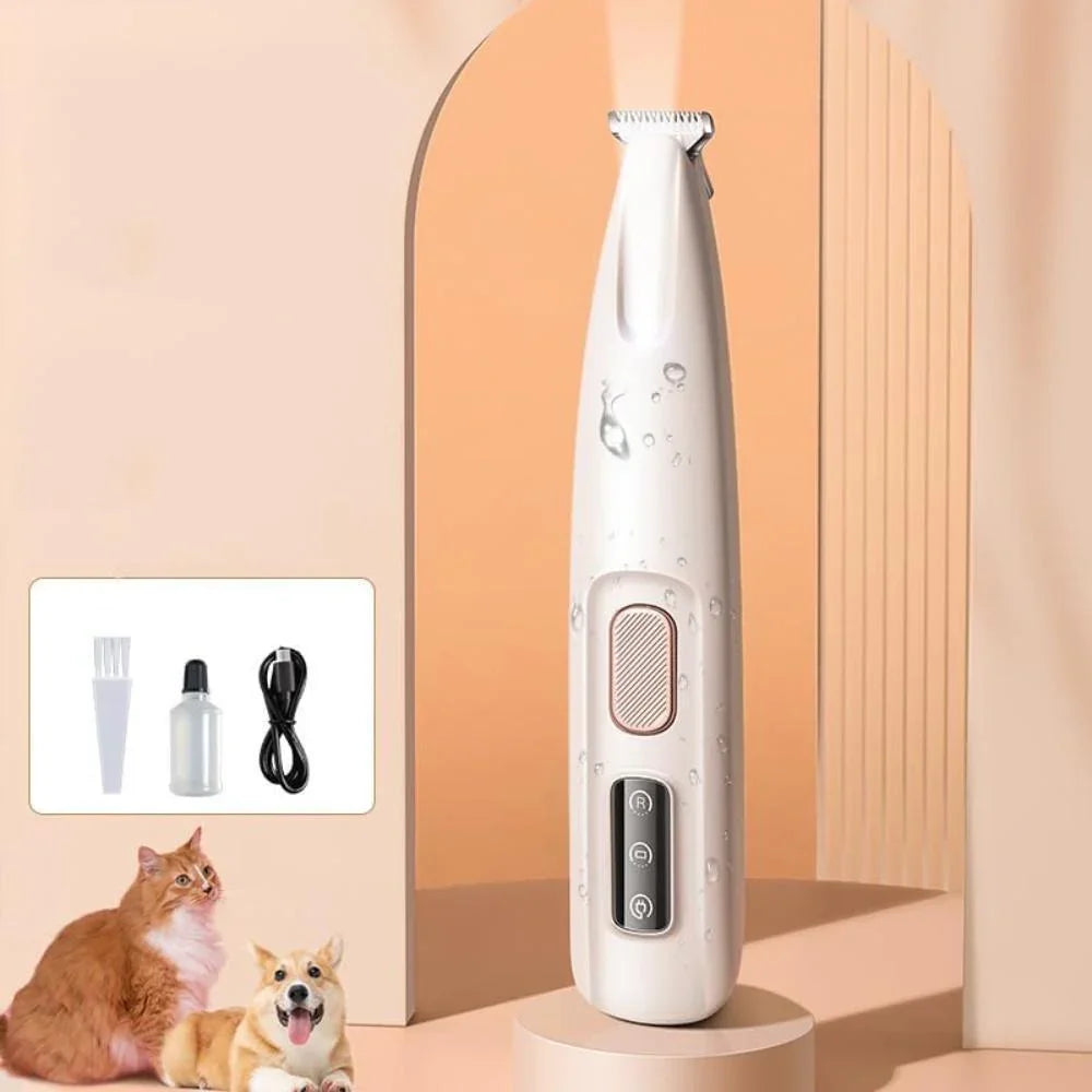 Quiet Electric Dog Clipper with LED Light and Waterproof Design