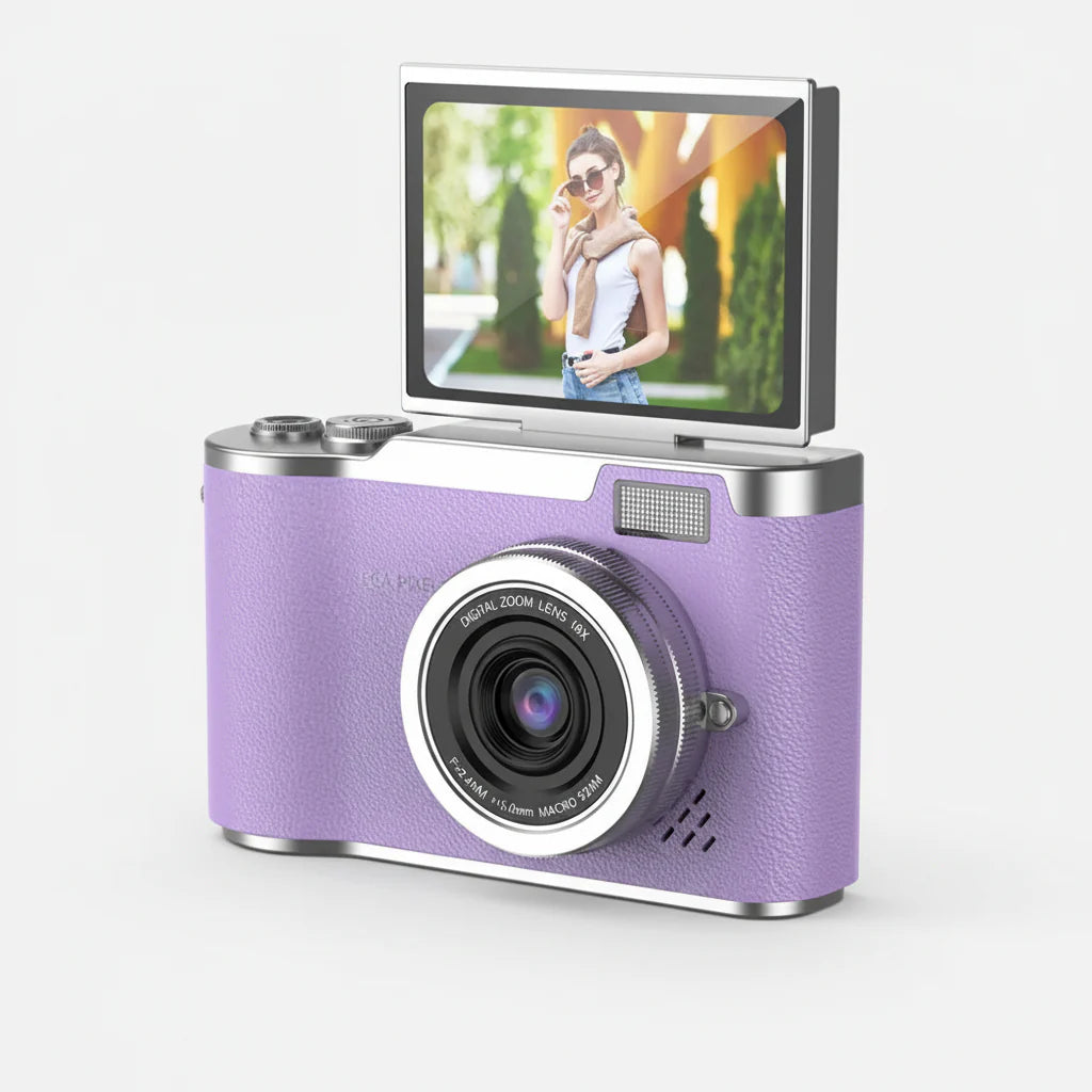 4K 48MP Digital Camera with 180° Flip Screen and 8X Zoom