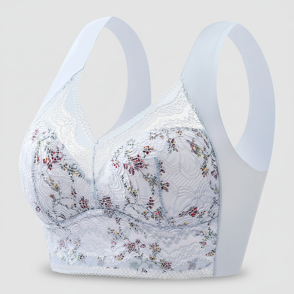 No Wire Women's Push Up Bra with Wrapped Chest Support