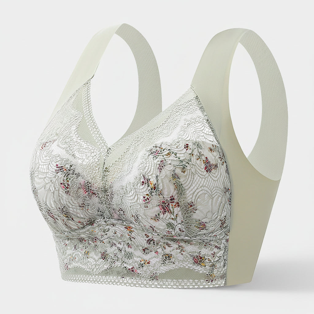 No Wire Women's Push Up Bra with Wrapped Chest Support