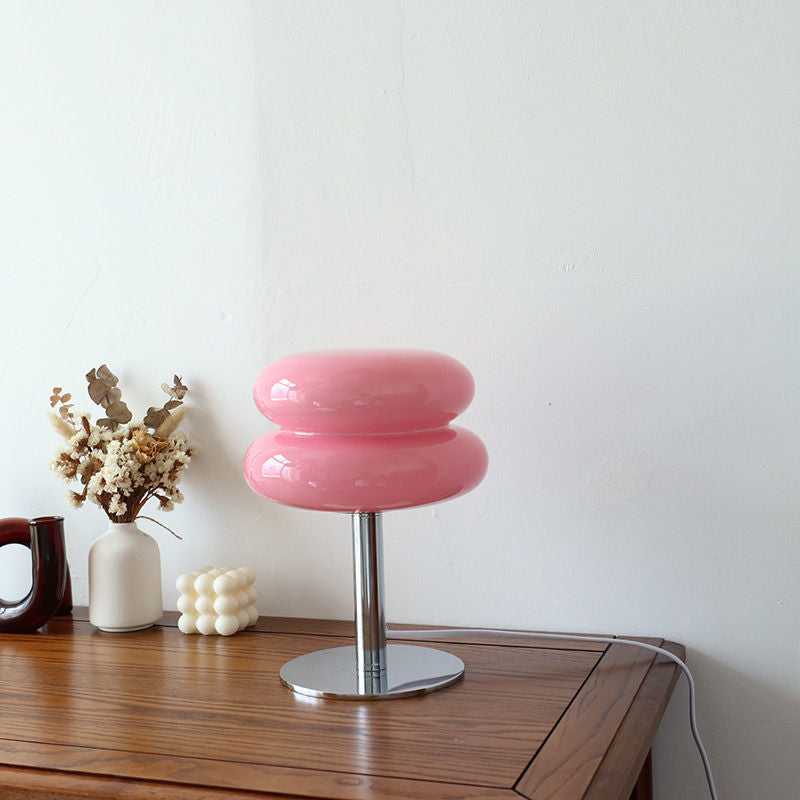 Italian Glass Table Lamp with Sculptural Design