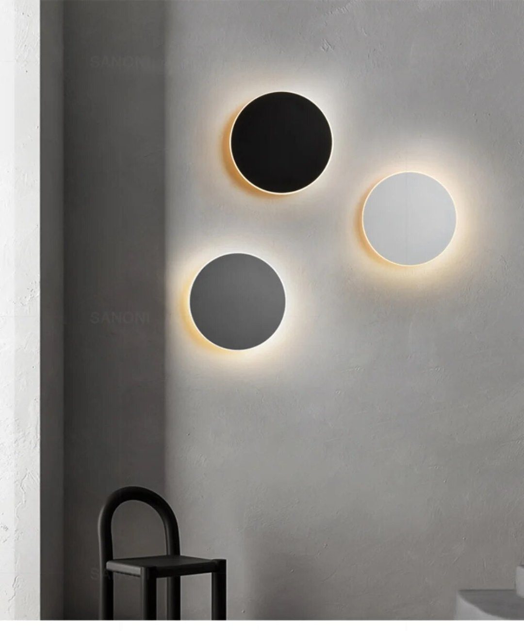 Round LED Wall Light - Modern Aluminum Design