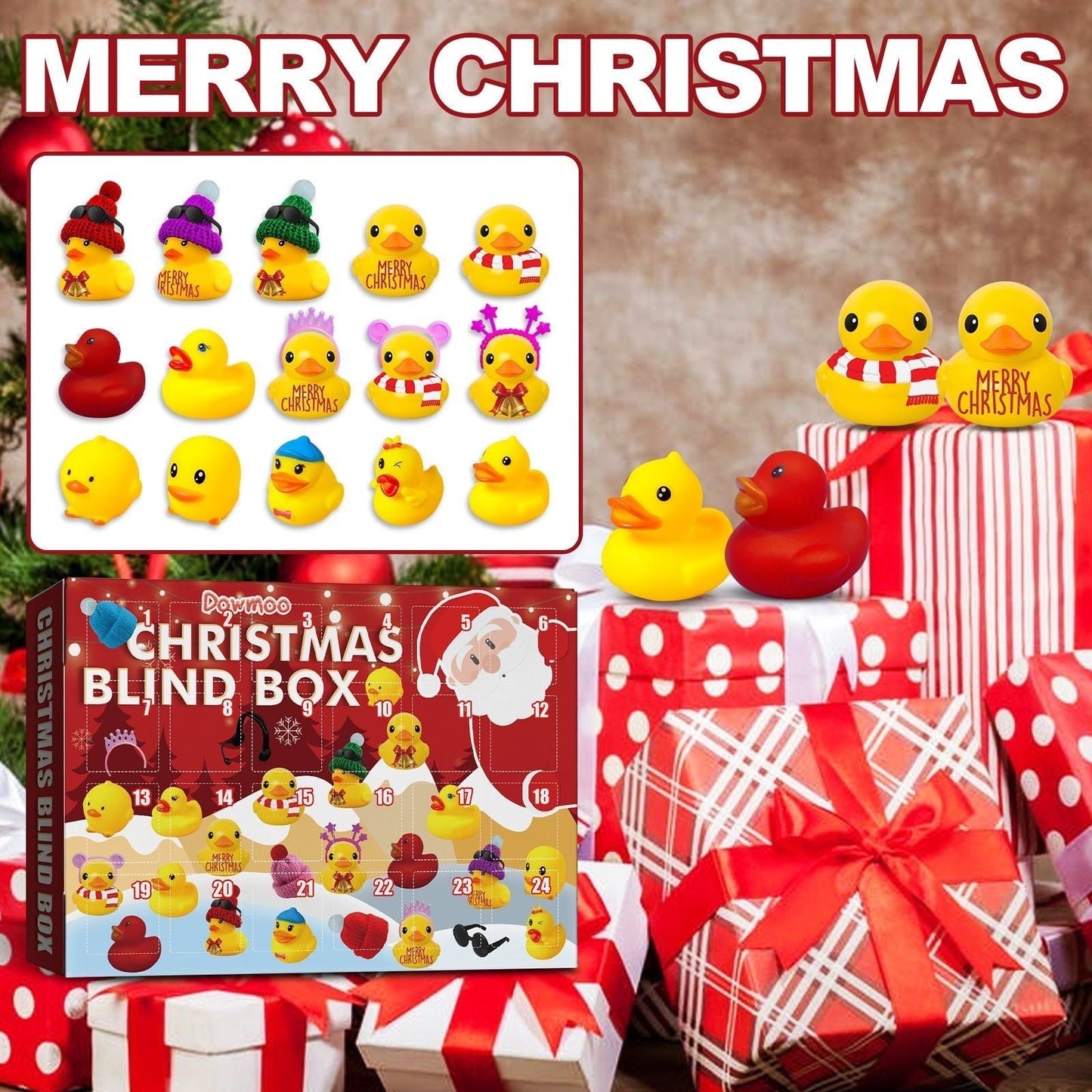 Christmas Countdown Advent Calendar with 24 Duck Surprises for Kids